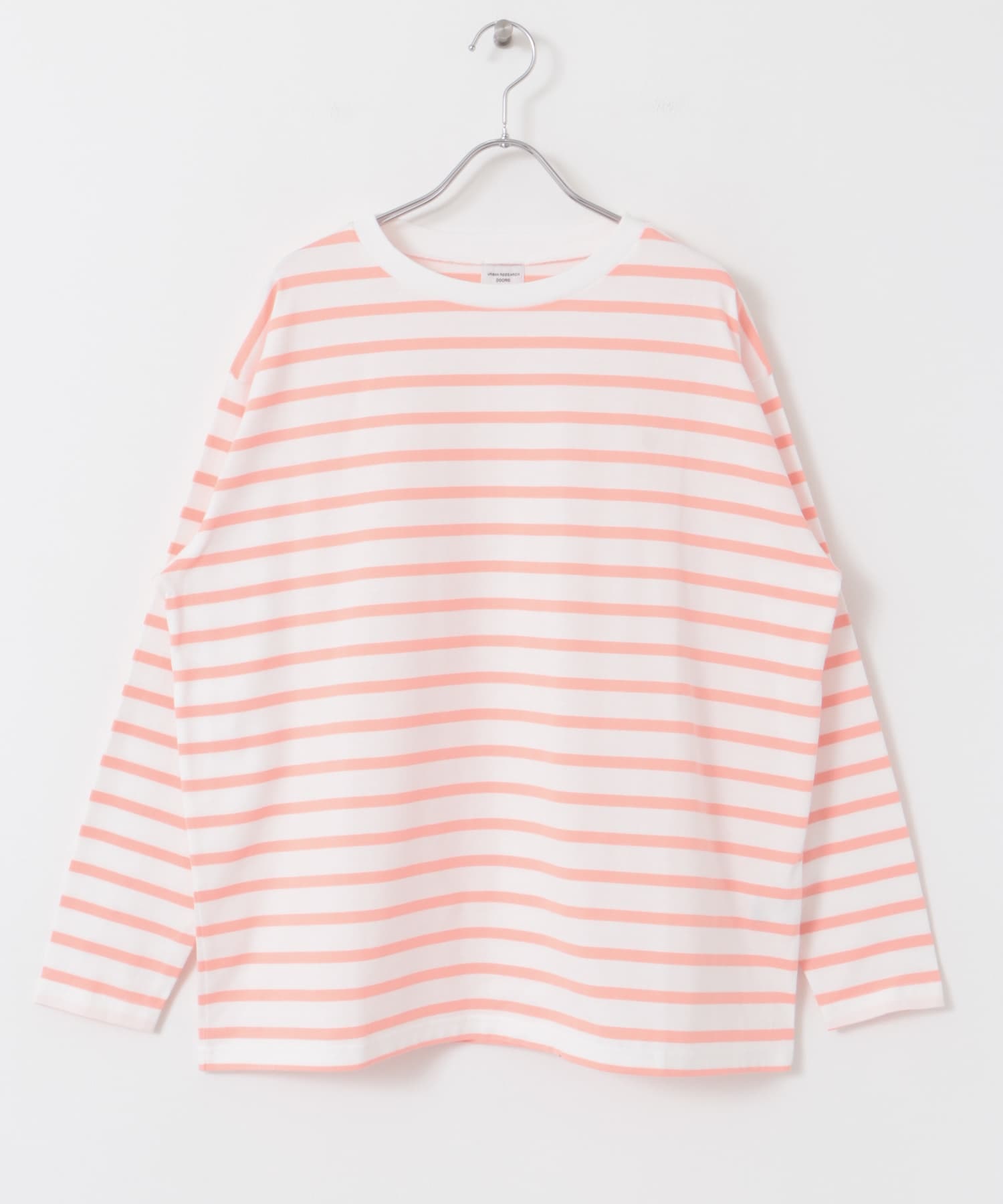 橫紋寬版套衫(粉紅色-M-PINK)