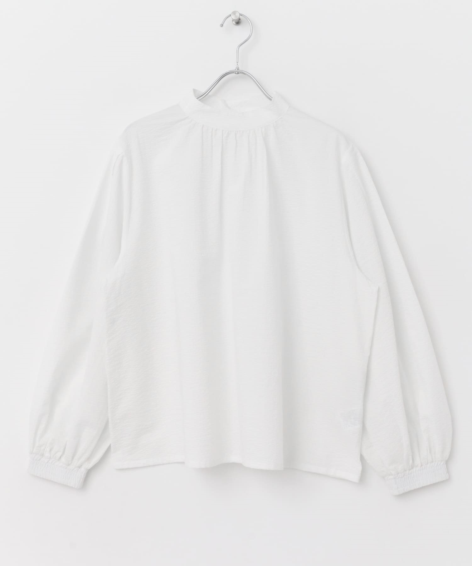 棉質直條波紋罩衫(米色-M-OFF WHITE)