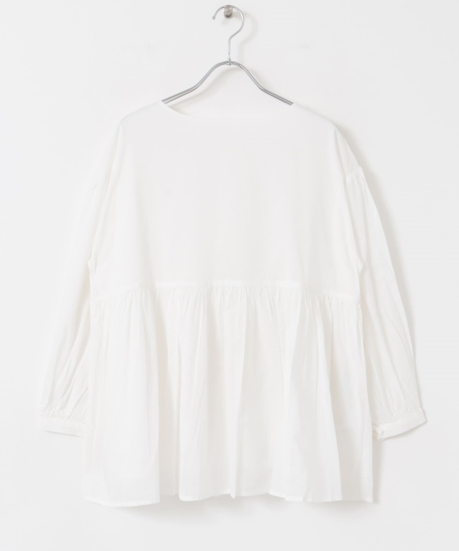 2WAY棉質巴里紗罩衫(米白色-M-OFF WHITE)
