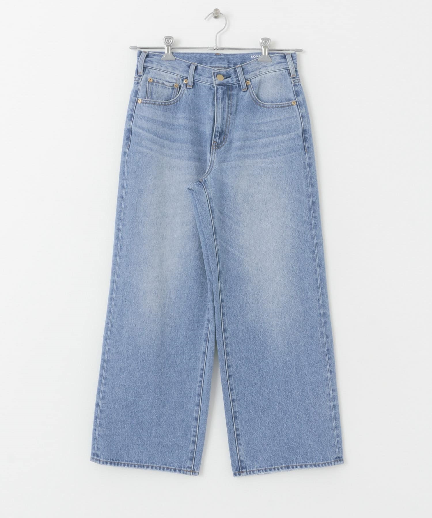 低腰直筒牛仔褲(藍色-38-BLUE)