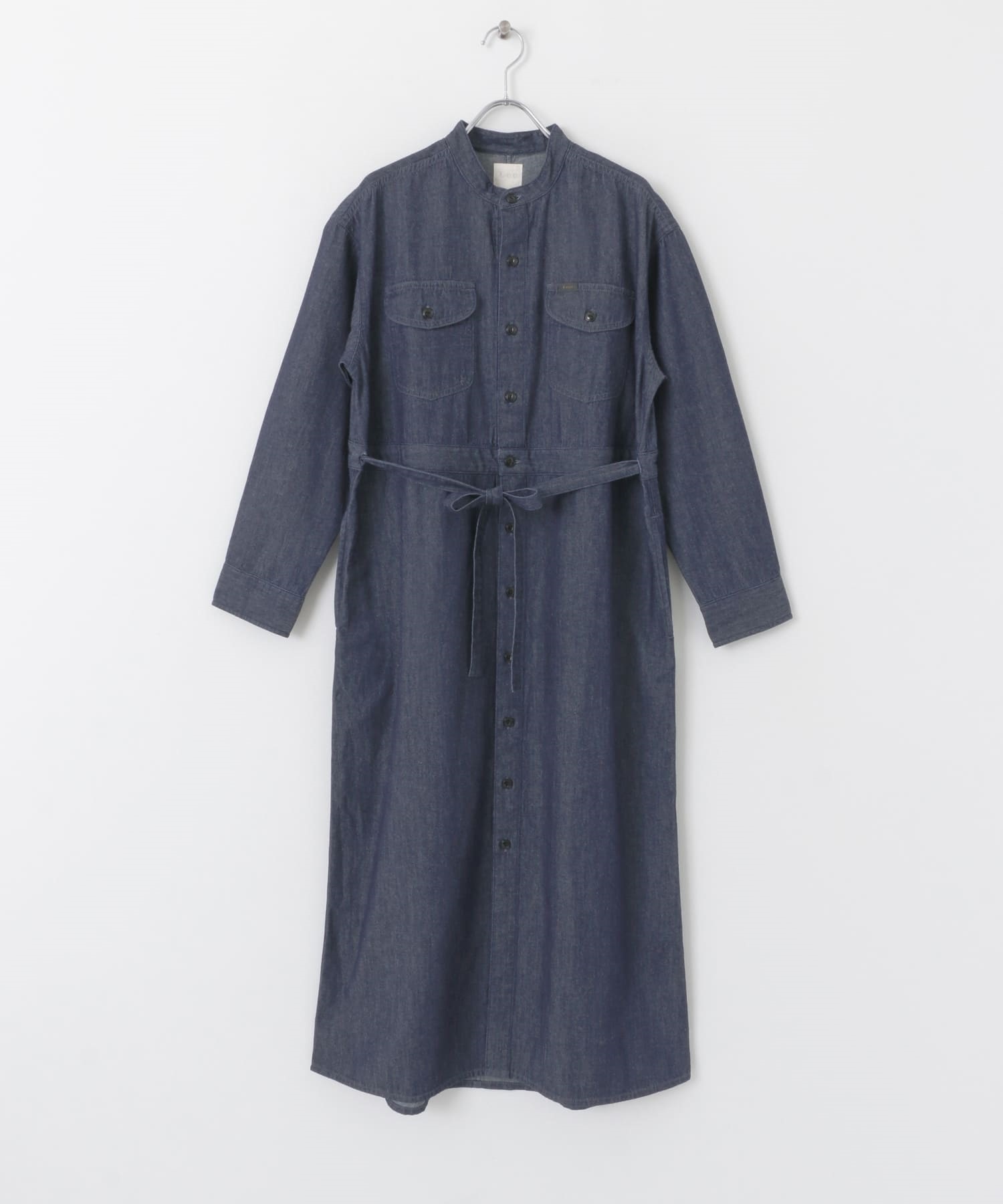 【別注】Lee × ROSSO 腰帶設計牛仔洋裝(靛青色-FREE-INDIGO BLUE)