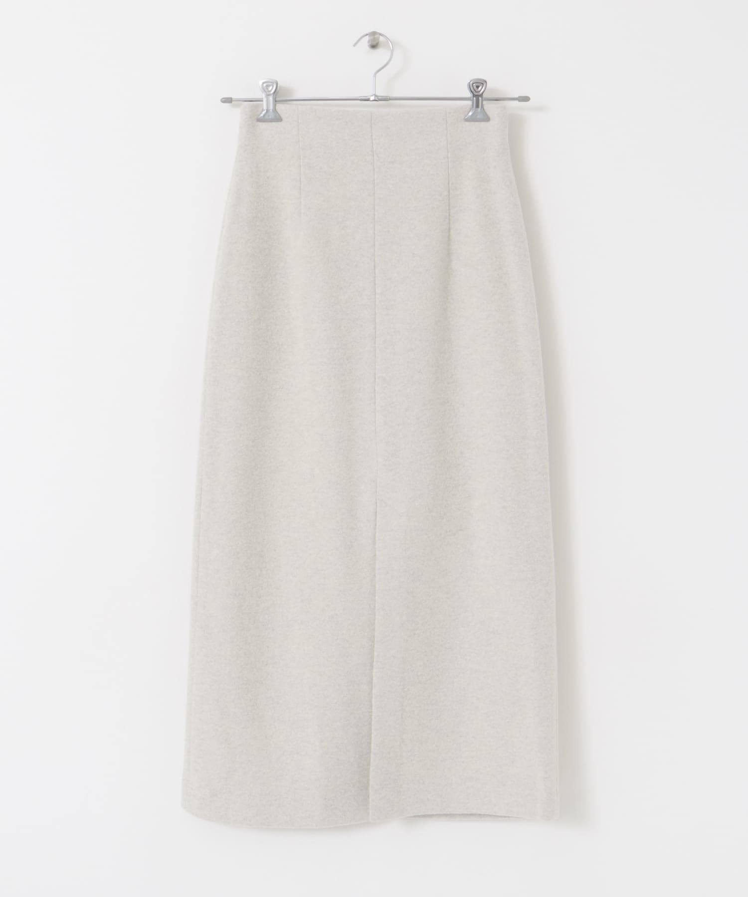日本製羊毛開衩窄裙(米色-36-OFF WHITE)