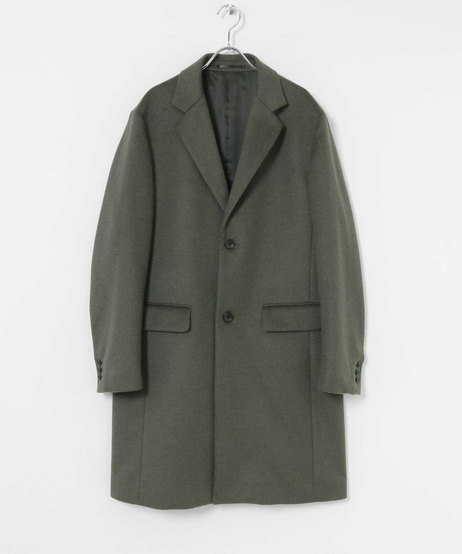 羊毛切斯特大衣(灰綠色-L-其他綠色)