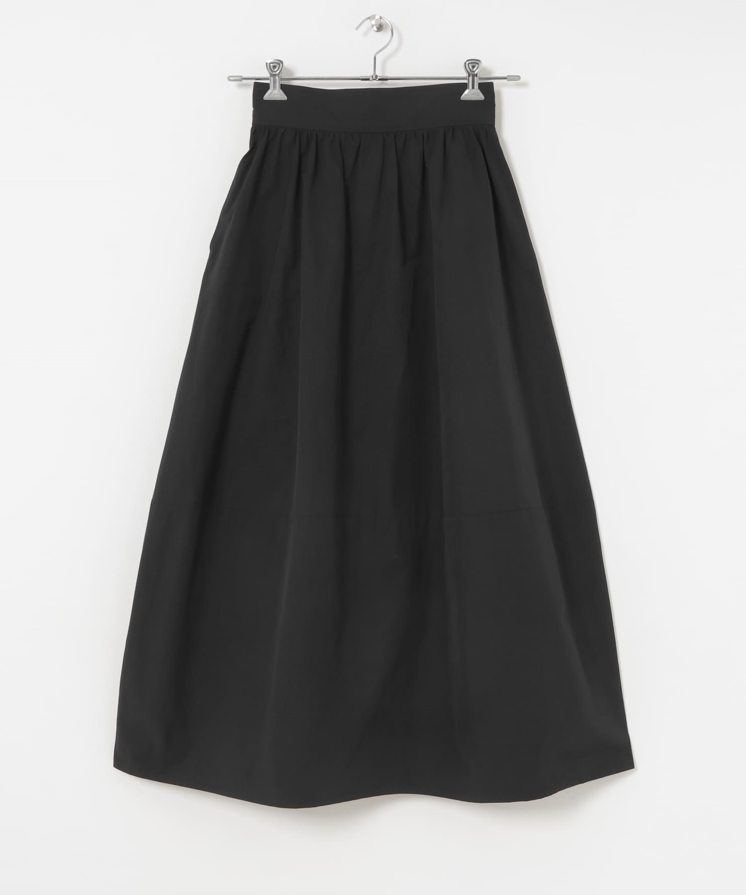 繭型及踝長裙(黑色-FREE-BLACK)