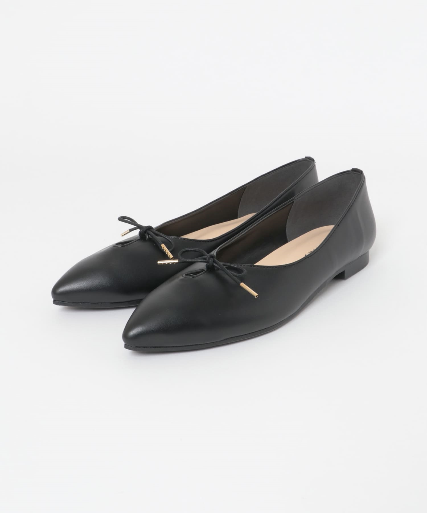 日本製蝴蝶結尖頭鞋(黑色-37-BLACK)