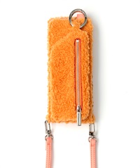 ajew / 絨毛掀蓋手機殼(橘色-M-ORANGE)