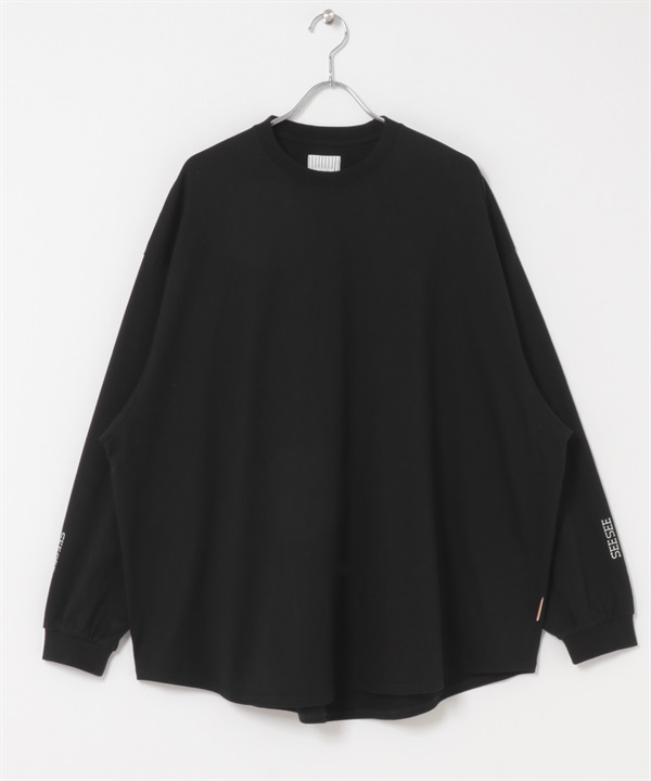 SEE SEE×S.F.C　SUPER BIG ROUND LS TEE(黑色-M-BLACK)