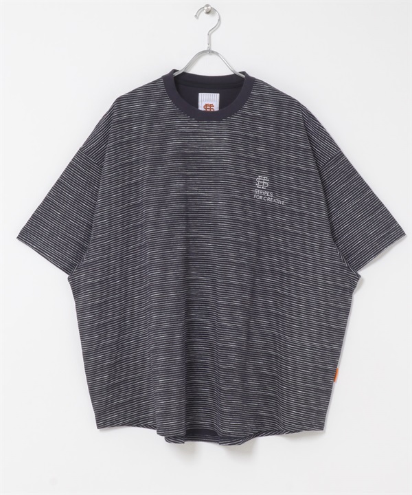 SEE SEE×S.F.C　SUPER BIG BORDER SS TEE(藏青色-M-NAVY)