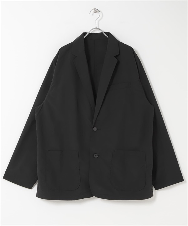 【別注】BURLAP OUTFITTER / Supplex尼龍雙扣西裝外套(黑色-M-BLACK)
