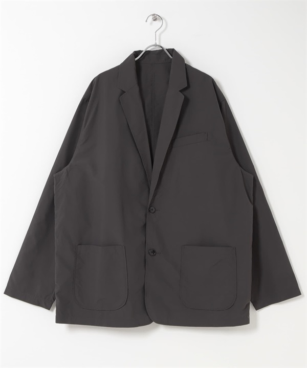 【別注】BURLAP OUTFITTER / Supplex尼龍雙扣西裝外套(炭灰色-M-CHARCOAL GRAY)