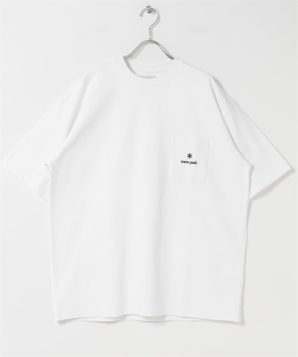 【別注】Snow Peak / 口袋LOGO短袖T恤(白色-M-WHITE)
