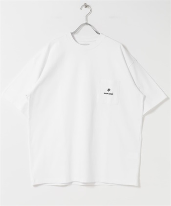 【別注】Snow Peak / 口袋LOGO短袖T恤(白色-M-WHITE)