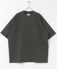 【別注】Snow Peak / 口袋LOGO短袖T恤(炭灰色-M-CHARCOAL GRAY)