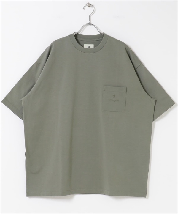 【別注】Snow Peak / 口袋LOGO短袖T恤(葉綠色-M-GREEN)