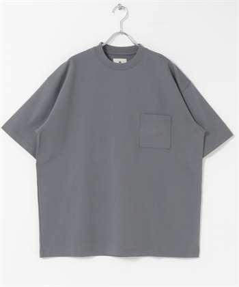 【別注】Snow Peak / 口袋LOGO短袖T恤(藍灰色-XL-BLUE)