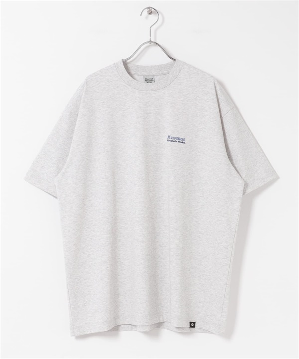 【別注】Marmot / MMW短袖T恤(灰色-M-GRAY)