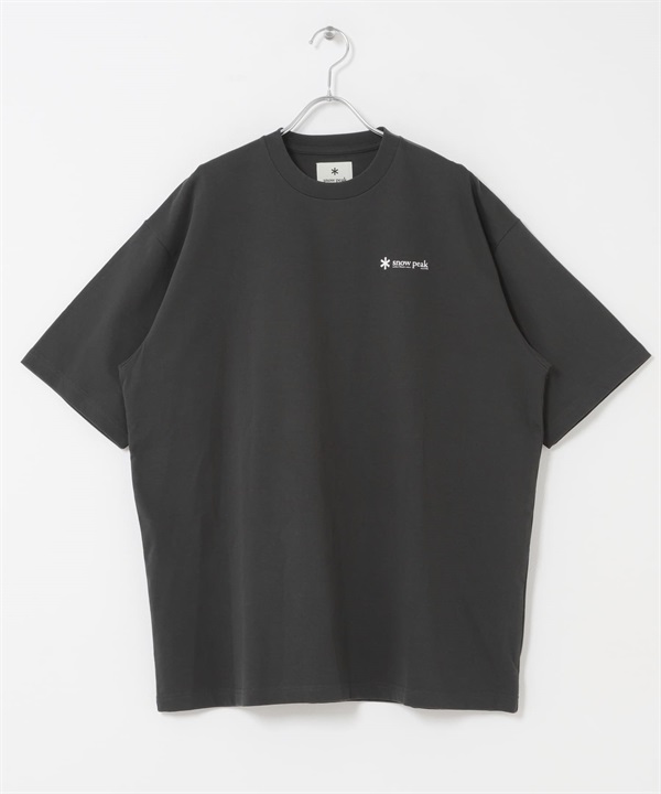 【別注】Snow Peak / LOGO演變T恤(炭灰色-M-CHARCOAL GRAY)