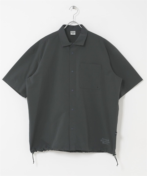 【別注】Marmot / DotAir® 短袖襯衫(藍灰色-M-BLUE)
