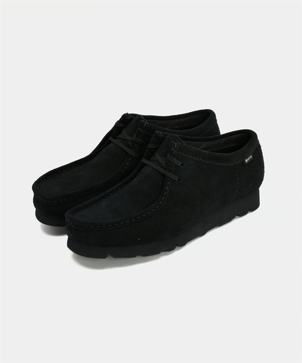 Clarks / Wallabee GTX 男款真皮防水袋鼠鞋(黑色-UK 8-BLACK)