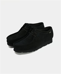 Clarks / Wallabee GTX 男款真皮防水袋鼠鞋(黑色-UK 8-BLACK)