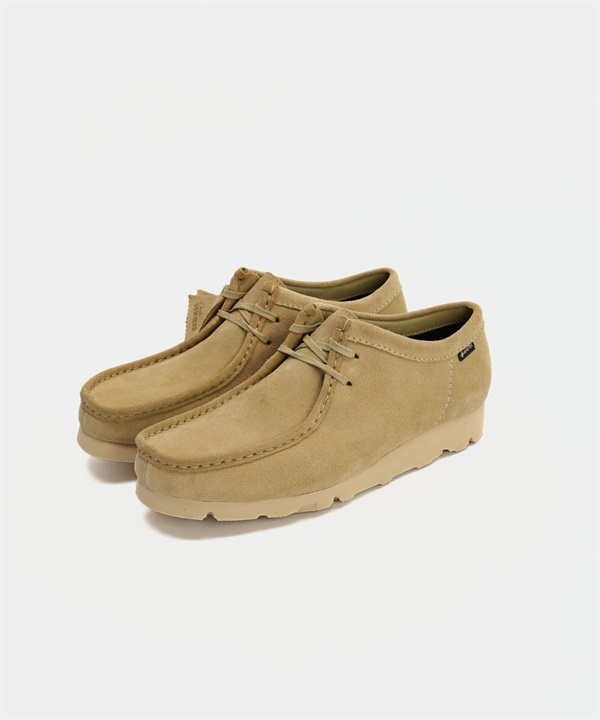Clarks / Wallabee GTX 男款真皮防水袋鼠鞋(楓木色-UK 8-其他棕色)
