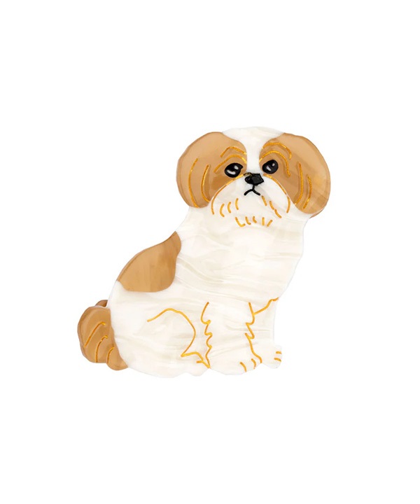 Coucou Suzette / 動物髮爪夾(西施犬-one-其他棕色)