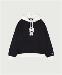 Champion / 撞色LOGO連帽上衣(黑色-M-BLACK)