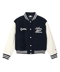 Champion / 燈芯絨刺繡棒球夾克(藏青色-M-NAVY)