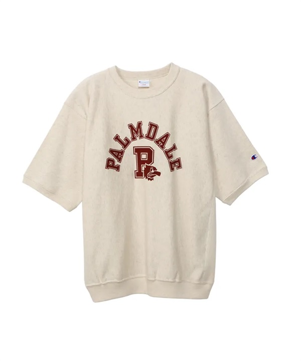 Champion / REVERSE WEAVE® 10oz厚磅印花休閒上衣(燕麥色-M-OATMEAL)