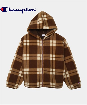 CHECK ZIP HOODED JACKET