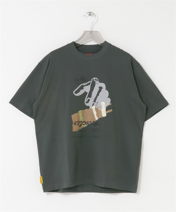 鳥貴族×UR UnuboResearch 短袖T恤B(炭灰色-M-CHARCOAL GRAY)