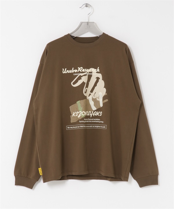 鳥貴族×UR UnuboResearch 長袖T恤B(摩卡色-M-MOCHA)