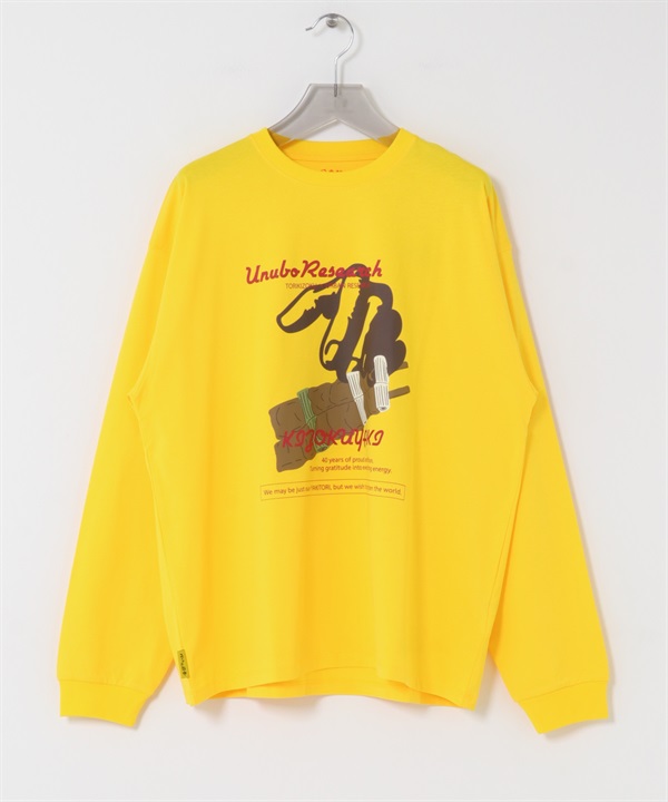 鳥貴族×UR UnuboResearch 長袖T恤B(YELLOW-M-YELLOW)