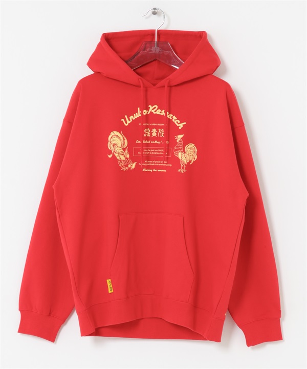 【店鋪限定】鳥貴族×UR UnuboResearch 連帽上衣(紅色-M-RED)