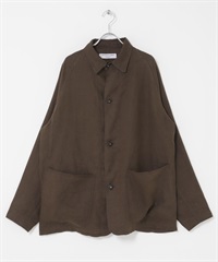 FORK&SPOON 亞麻襯衫夾克(棕色-4-BROWN)