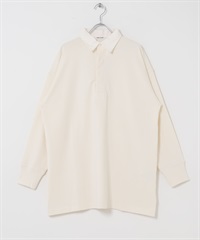 FORK&SPOON 成品染寬版橄欖球衫(象牙白-1-IVORY)