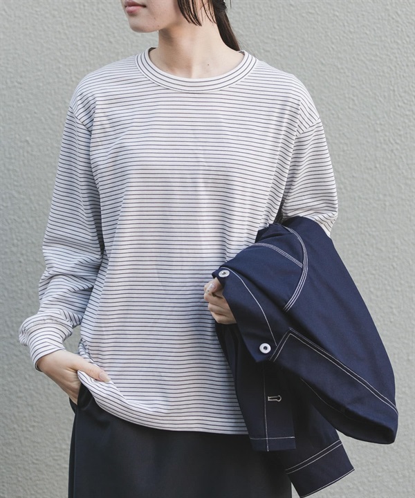 FORK&SPOON CAVE橫紋長袖T恤