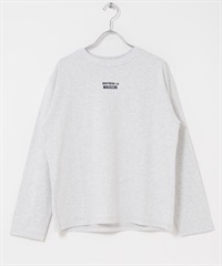 FORK&SPOON 植絨印花長袖T恤(灰色x藏青色-1-其他灰色)