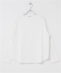 FORK&SPOON 瓶型領長袖T恤(米色-1-OFF WHITE)