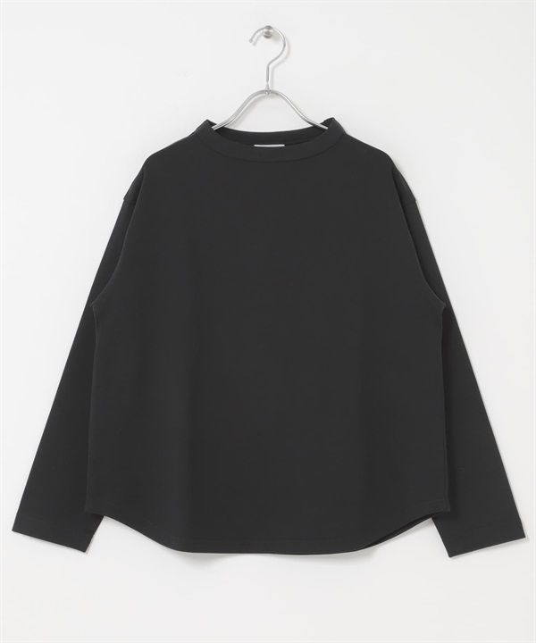 FORK&SPOON 瓶型領長袖T恤(黑色-1-BLACK)