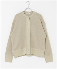 FORK&SPOON 華夫格開襟衫(膚色-1-BEIGE)