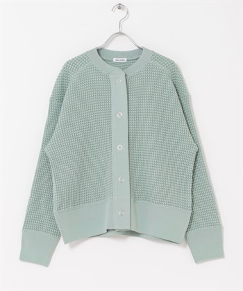 FORK&SPOON 華夫格開襟衫(薄荷綠-1-MINT)