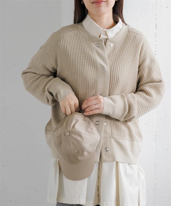 FORK&SPOON 華夫格開襟衫