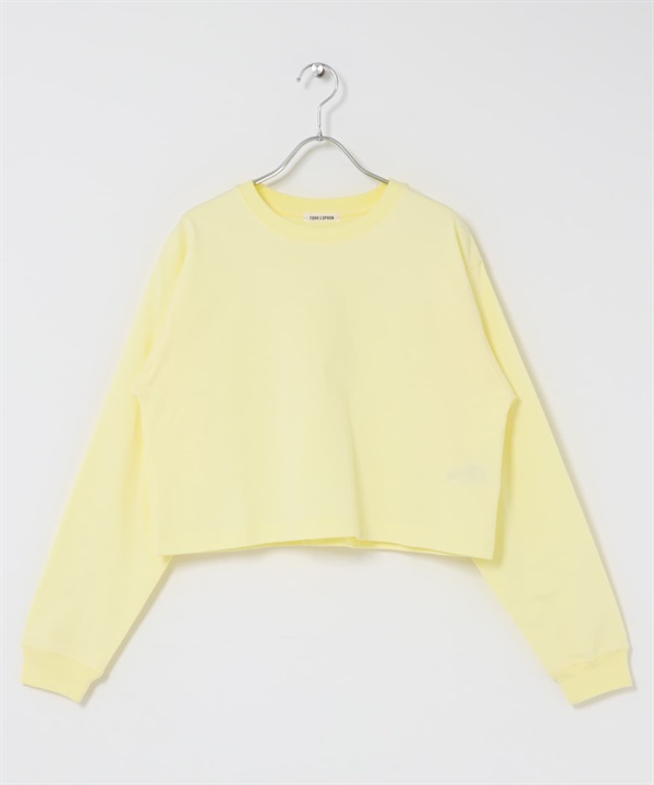 FORK&SPOON 袖子LOGO設計短版T恤(檸檬黃-1-其他黃色)