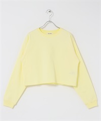 FORK&SPOON 袖子LOGO設計短版T恤(檸檬黃-1-其他黃色)