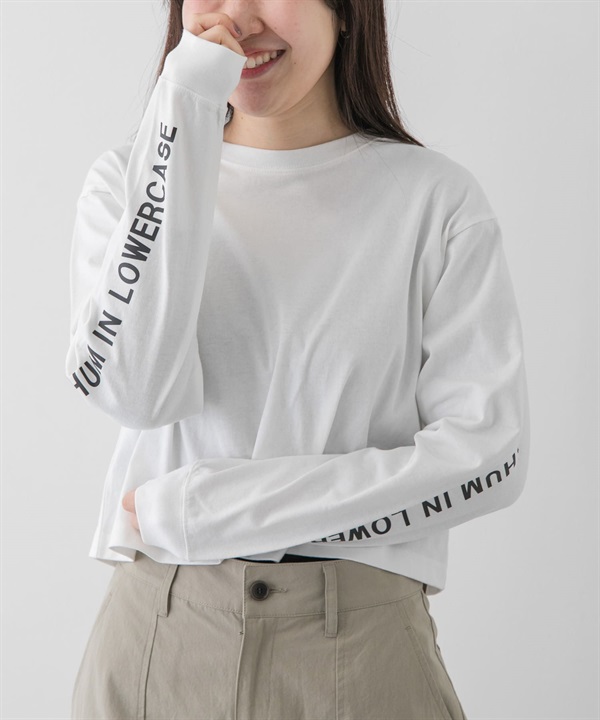 FORK&SPOON 袖子LOGO設計短版T恤