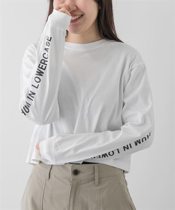 FORK&SPOON 袖子LOGO設計短版T恤