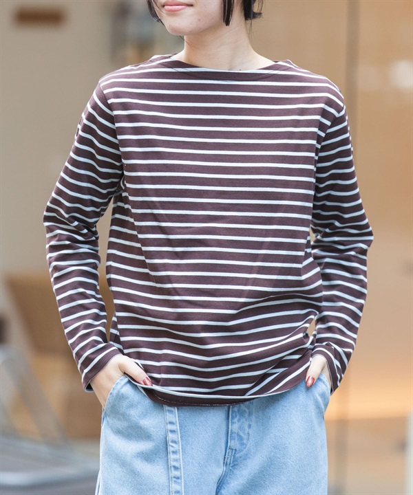 FORK&SPOON 船型領橫紋上衣