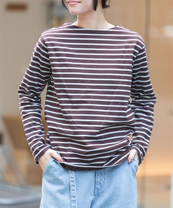 FORK&SPOON 船型領橫紋上衣