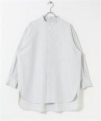 FORK&SPOON 長版牛津襯衫(灰薄荷綠-1-其他灰色)